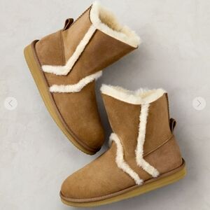 Overland Women’s Allie Sheepskin Slipper Boots Size 7 Chestnut